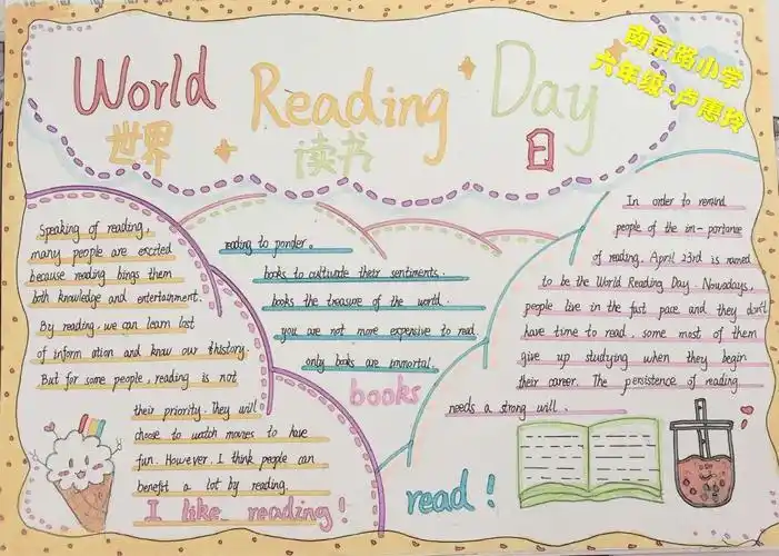 reading 英语手抄报展评活动happyreadinghappyenglish泗阳实小西校区