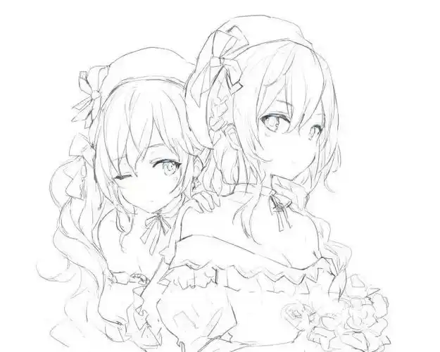 动漫人物线稿素材参考