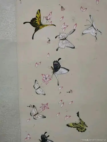 李秋君蝴蝶-人物国画原作-7788收藏