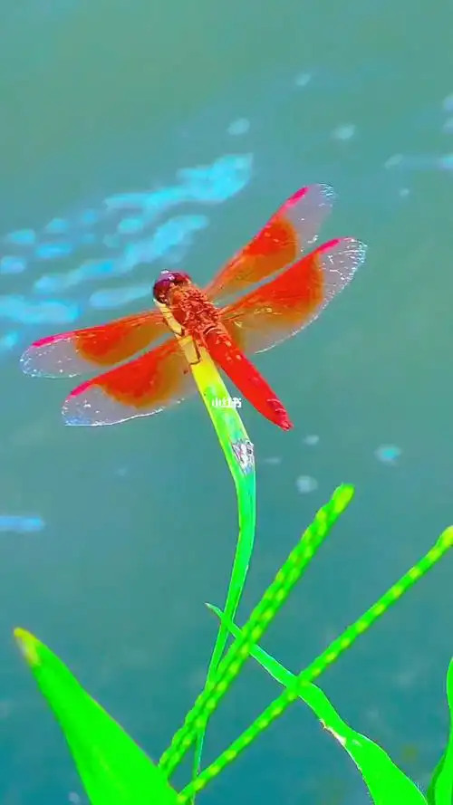 晚风中的红蜻蜓