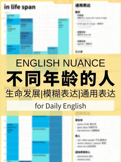 englishnuance不同年龄段的人如何表达