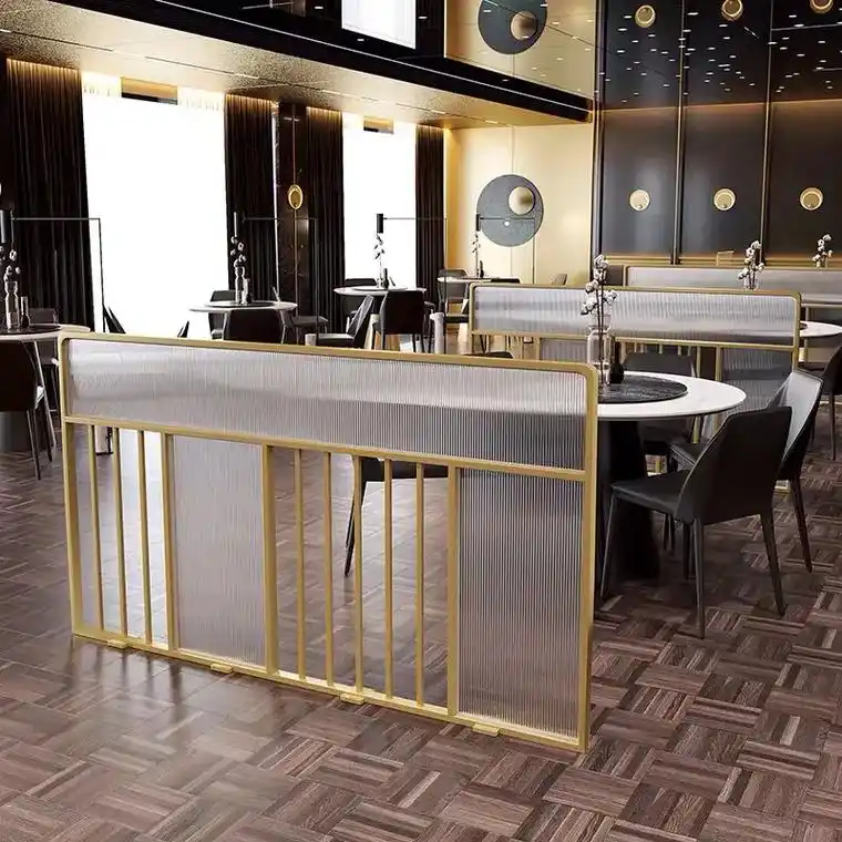 餐厅隔断围栏火锅店卡座玻璃装饰栅栏餐饮.