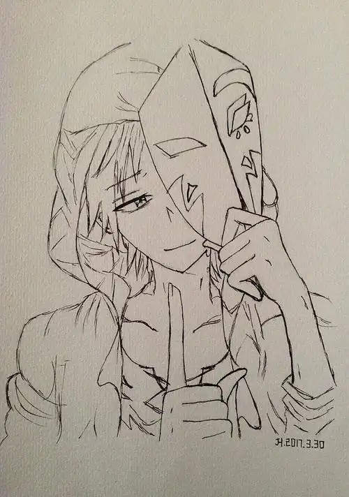 92幅二次元动漫人物临摹绘画