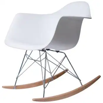 摇椅躺椅阳台午睡椅北欧简约懒人休闲逍遥椅子 白色版【图片 价格 品