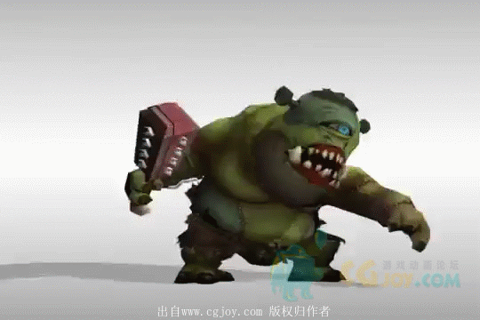 独眼绿巨人,双头蝙蝠怪的 走跑 攻击 等动作gif-游戏动画交流