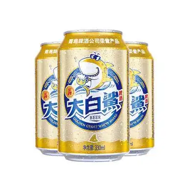 tsingtao 青岛啤酒 大白鲨9度听装整箱 330ml 24罐