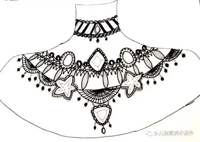 创意美术|《项链》