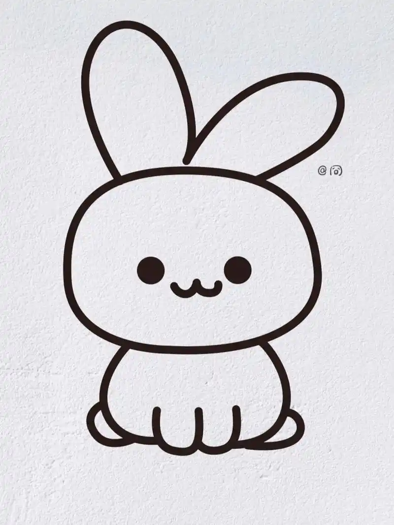 动物简笔画之可爱的小白兔(内附过程图)