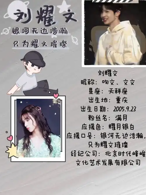 刘耀文简介语录图片