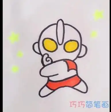 迪迦奥特曼简笔画q版迪迦奥特曼简笔画教程图片迪迦奥特曼卡通简笔画