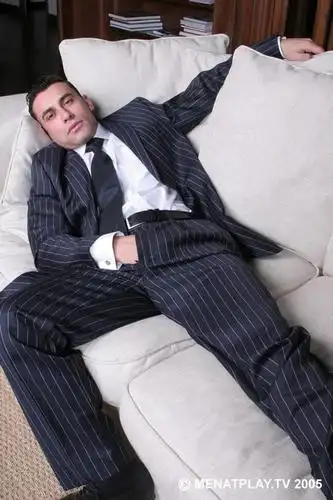 欧美西装男人11:条纹西装的摸