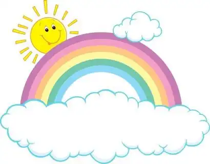 可爱卡通彩虹图片