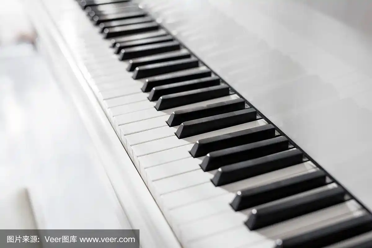 美丽的白色钢琴