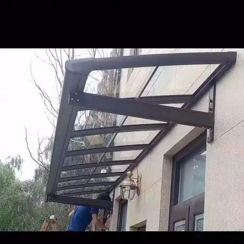 东莞铝合金玻璃雨棚 铝合金折雨棚 铝合金雨棚使用年限