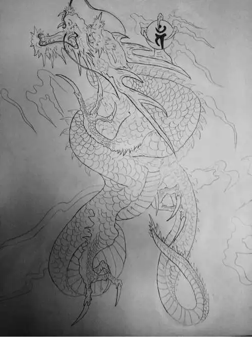 应龙简笔画霸气