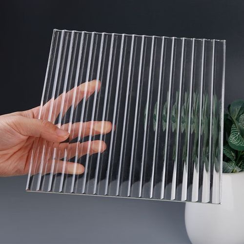 lcey厂家定制直营长虹玻璃聚光玻璃艺术玻璃钢化超白长虹瓦楞条纹玻璃