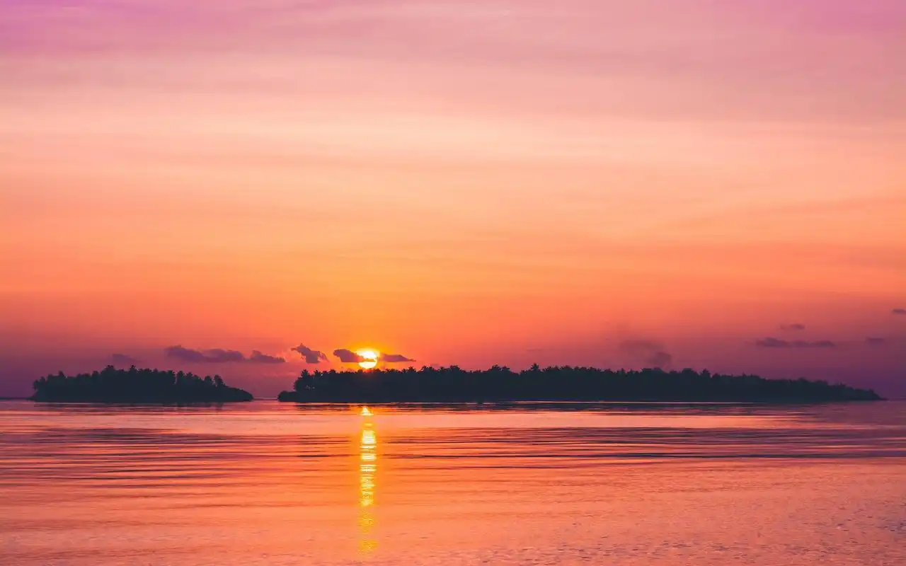海边唯美日落风景图片高清壁纸