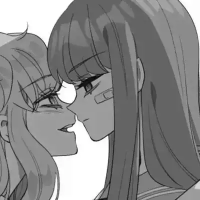 二次元黑白动漫闺蜜头像一对