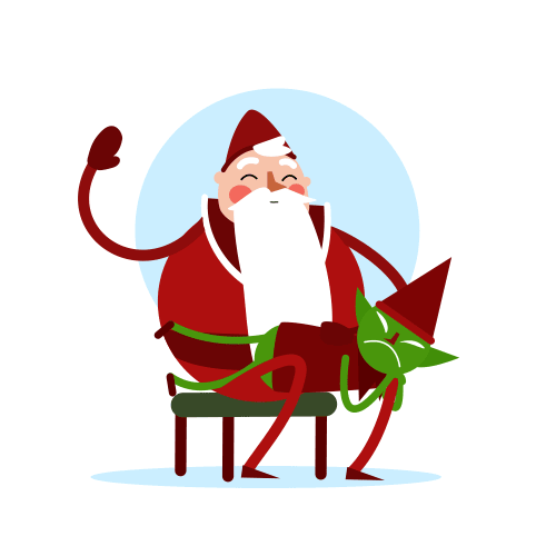 人物,圣诞老人,挥手_表情图库_速排小蚂蚁编辑器