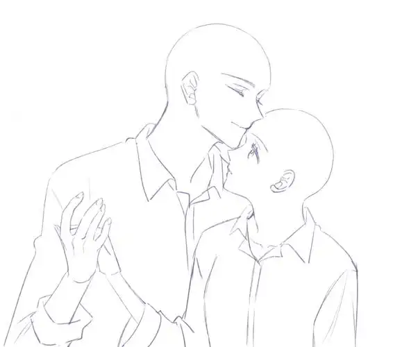 cp双人动态互动线稿模板