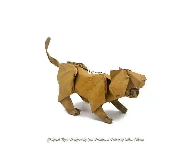 现代折纸欣赏老虎tiger