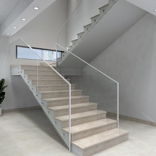 定制侧装钢化玻璃不锈钢楼梯扶手护栏楼梯扶手玻璃阳台护栏杆深圳