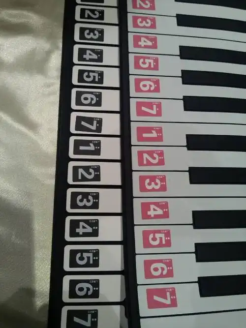 一件代发 云之曲 49/61/88键 电子钢琴学习数字简谱贴纸对照表