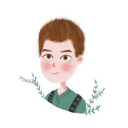 原创手绘插画寸头男孩子