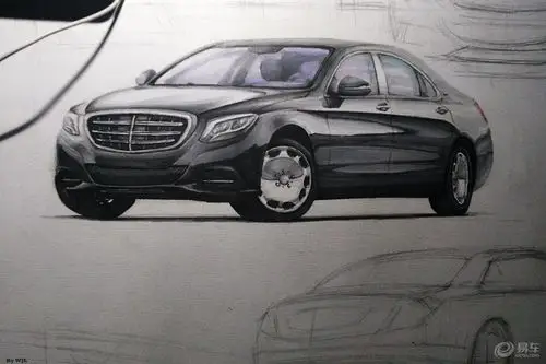 【【直播帖】【wjl手绘】奔驰·迈巴赫s600(已更新)】_画汽车论坛图片