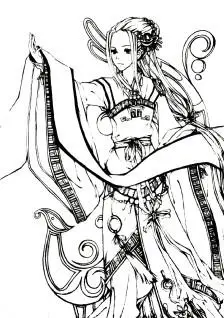 线稿# #古风# 古风美女 线稿大全,漫画上色线稿大全,上色素材,橡普侣