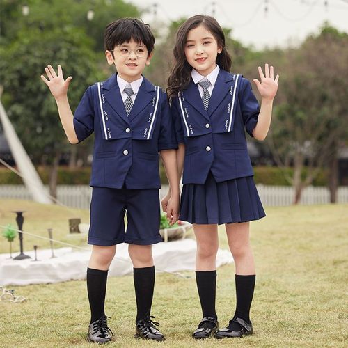 幼儿园大班毕业照园服夏季校服套装小学生朗诵合唱演出服入学衣服