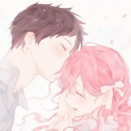 动漫情侣头像唯美梦幻,高清甜蜜粉色系超级好看的动漫情侣头像图片