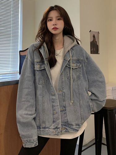 连帽牛仔外套女上衣潮