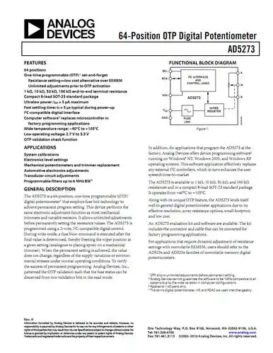 官方说明书analog devices ad5273 英文产品数据手册.pdf
