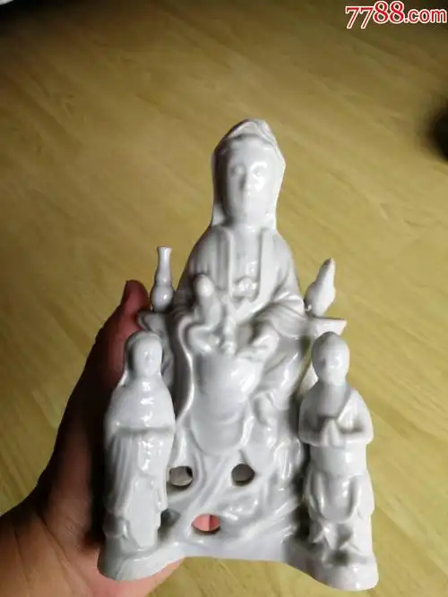 清末民国德化窑白瓷送子观音一尊