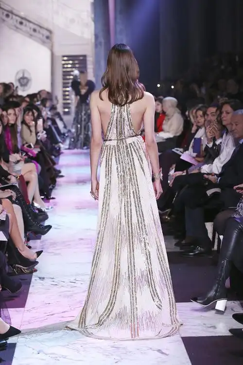 10年老店性感复古晚礼服亮片钉珠奢华气质优雅礼服