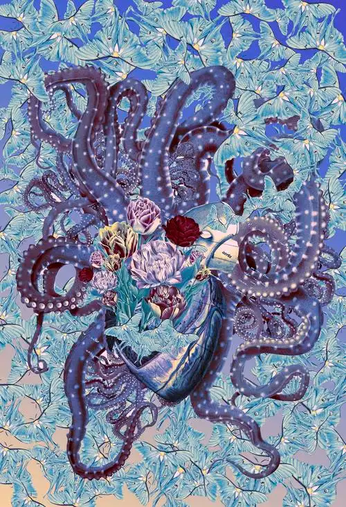 拼贴艺术家travisbedel有趣的解剖拼贴画作品