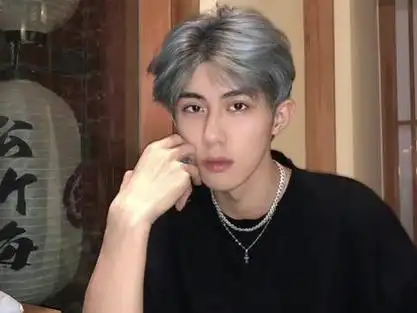 烟熏蓝灰同样是越退越好看的效果 祖师爷同款发色#发色推荐 #男生发色