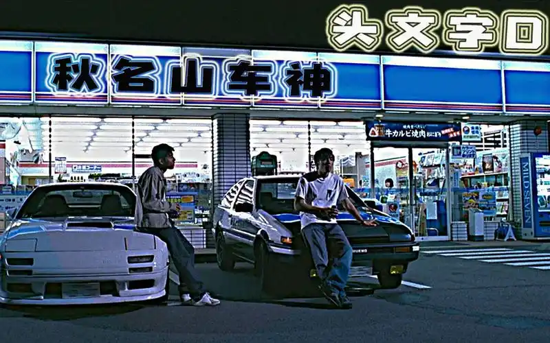 头文字d飙车三大名场面,让你一次看过瘾,周杰伦成为秋名山车神