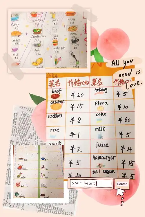 【西安经开第十三小学 】美食的诱惑 ——精美英文菜单制作活动