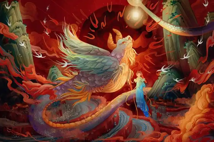 山海经系列插画—鯥鱼插画图片壁纸