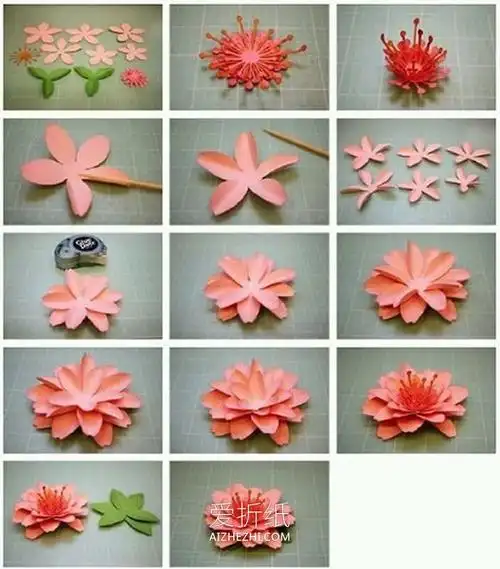 8种美丽的手工作品卡纸折花的教程以及欣赏图