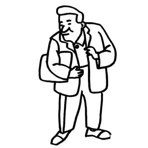 穿西装的人物简笔画图片