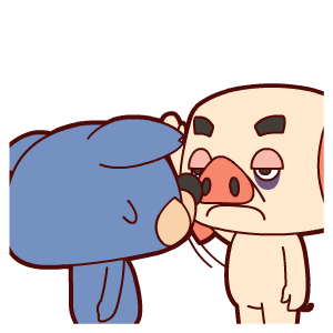 猪扇嘴巴扭头打人gif动图_动态图_表情包下载_soogif