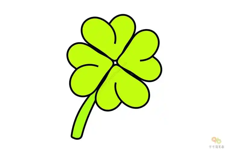 简单画四叶草简笔画大全