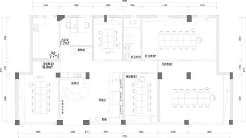 2万150平米简约工装装修效果图,爱育幼童深圳南山校区装修案例效果图