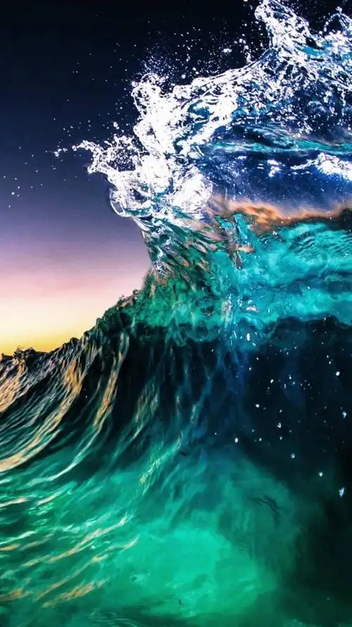 大海浪花波澜壮阔