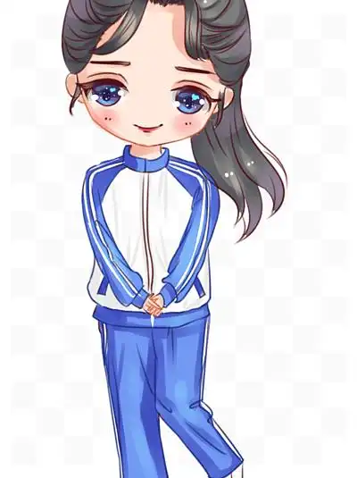 开学季中国校服女生可爱萌萌哒