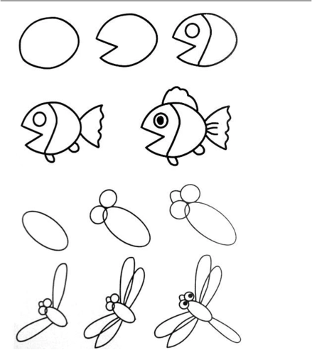 3-4岁儿童填图简笔画