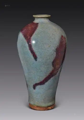 0167元代钧窑窑变梅瓶